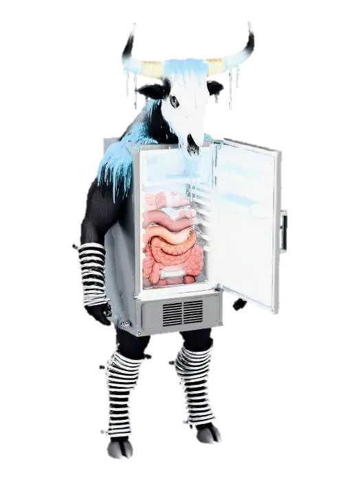 Frostbite Minotaur, #Halloween2025# 3D model, vytvořený pomocí AI