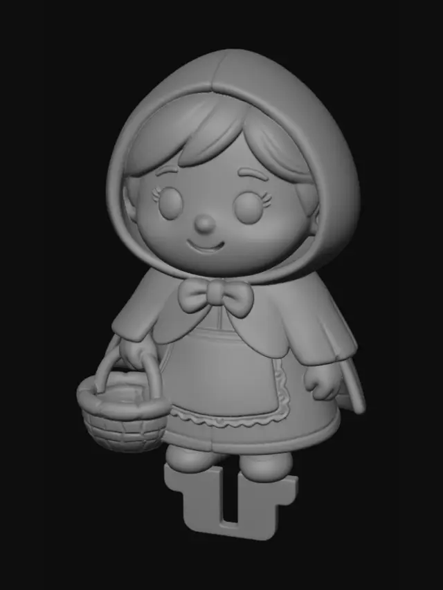 3D model for Little Red Riding Hood