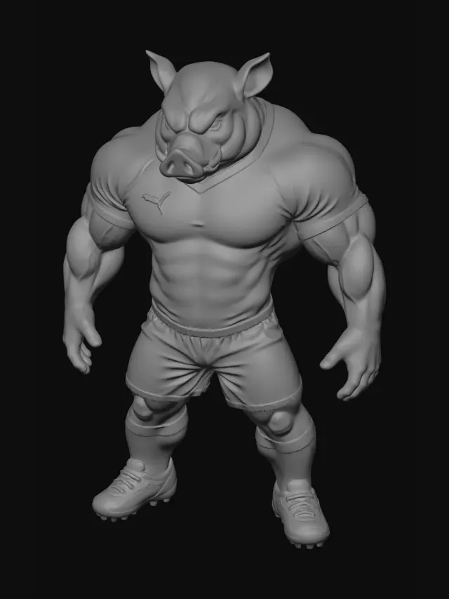3D model for Green Pig Striker