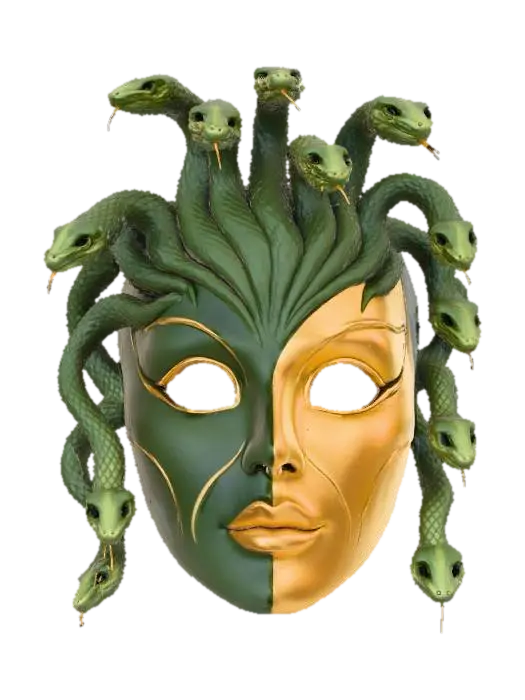Modello 3D #Halloween2025#, Gorgon Mask - 3dprint, generato dall’IA