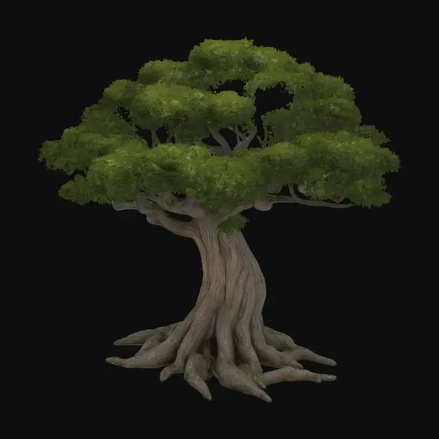 3D model for tree, Wood, Organic, Highly Detailed, Ultra Realistic