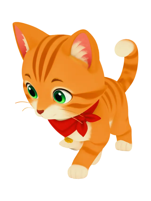 3D model for Marmalade the Kitten