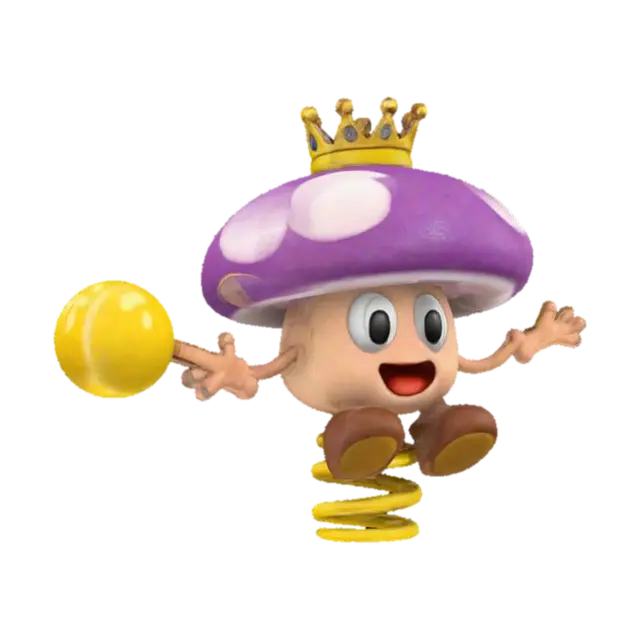 Mushroom King Jumper - Sir Wobblebottom - Badguy 3D model, vytvořený pomocí AI