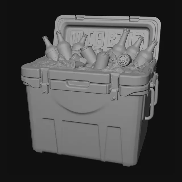 3D model for A COOLER BOX WITH NO LID AND PUT ICE ANG DRINKS INSIDE IT NO LID!