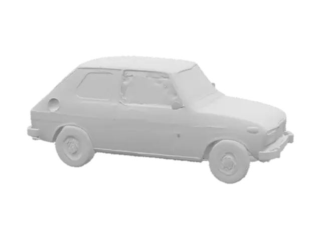 3D model for car fiat 126 in red