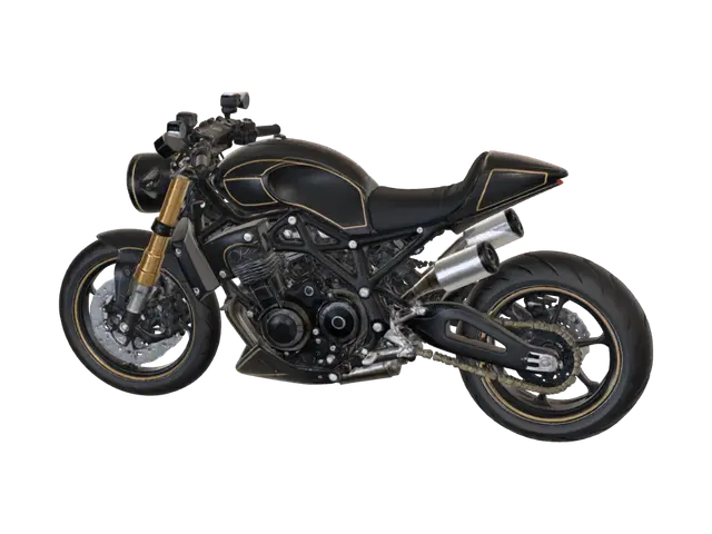 Night Coyote 3D - Motorcycle 3D model, vytvořený pomocí AI