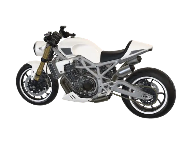 Sunbelt White 3D - Biker 3D model, vytvořený pomocí AI