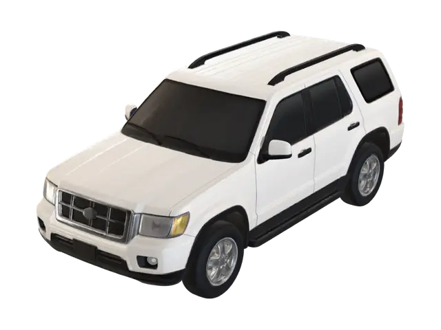 suv-white-3d - Gameready 3D model, vytvořený pomocí AI
