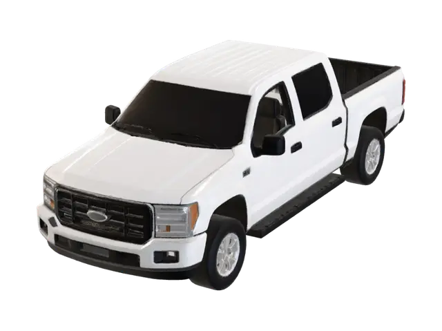 Modèle 3D pickup-crew-white-3d - Truck, généré par IA