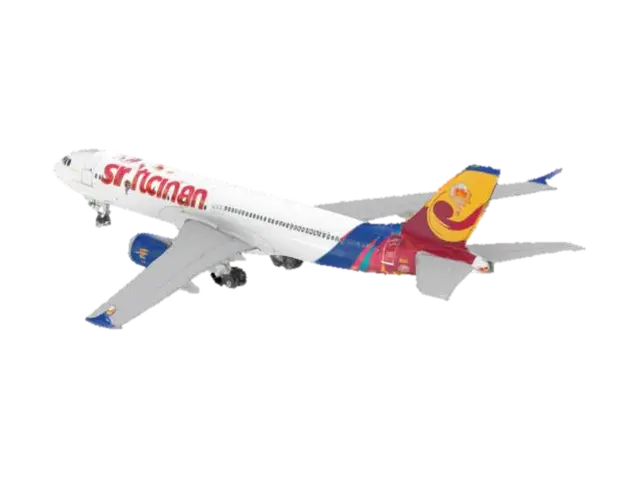 Create a Sri Lankan Airlines airbus A320 aircraft and use official SriLankan… - Livery 3D model, vytvořený pomocí AI