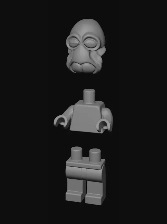 3D model for Disassembled LEGO Minifigure