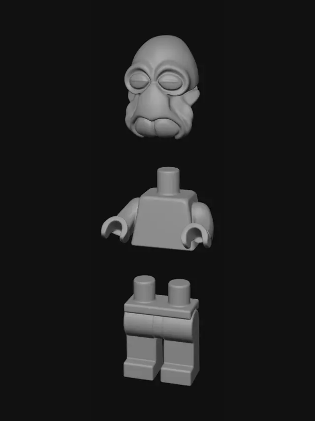 3D model for Disassembled LEGO Minifigure