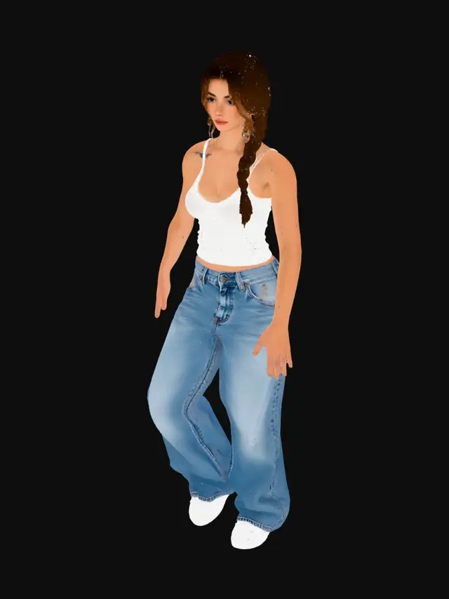 3D model for Casual in Baggy Jeans
