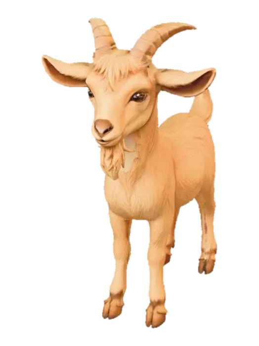 Mountain Mischief - Goat 3D model, vytvořený pomocí AI