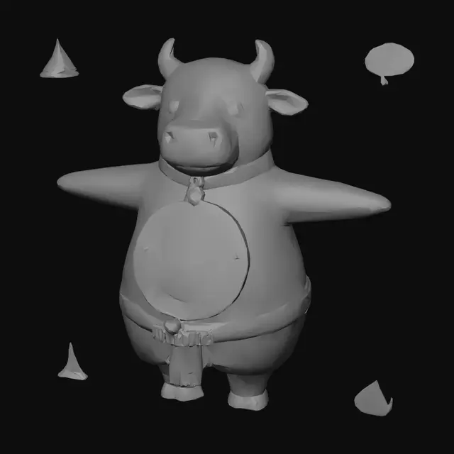 3D model for Thai Heritage Cow Mascot