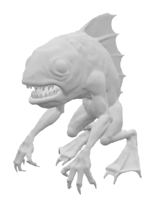 3D model for Aquatic Creature Sketch