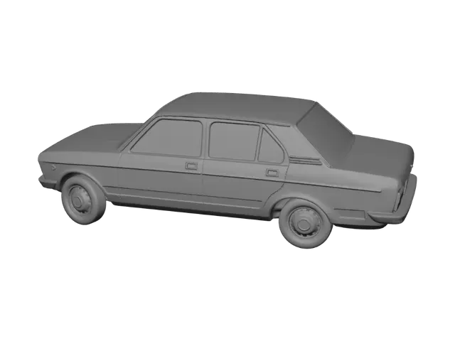 3D model for Fiat 132 Silver Sedan