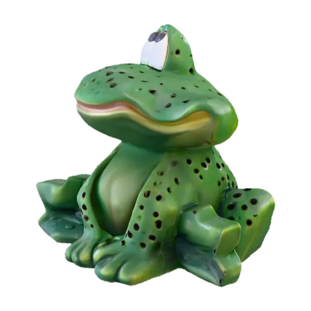 Friendly Frog Statue - Garten 3D model, vytvořený pomocí AI