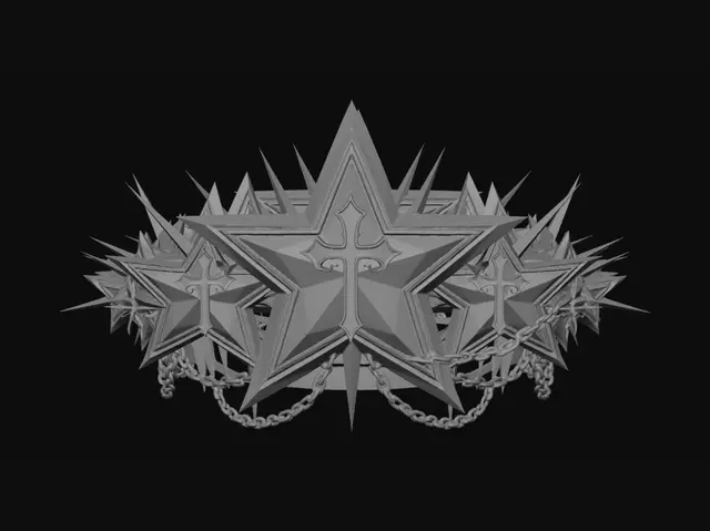 3D model for Obsidian Spiked Star