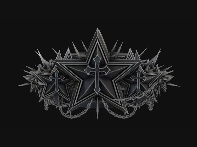 3D model for Obsidian Spiked Star