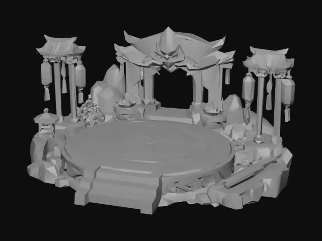 3D model for Lotus Circle Pavilion