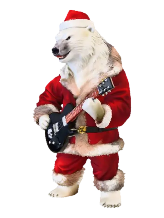 Rockin' Polar Claus - Chrismas 3D model, vytvořený pomocí AI