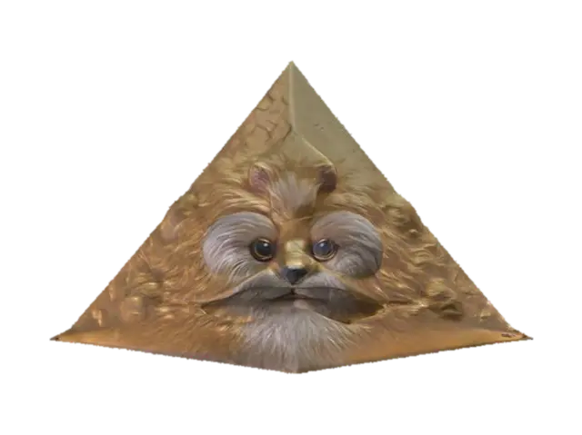Triangle Grump 3D model, vytvořený pomocí AI