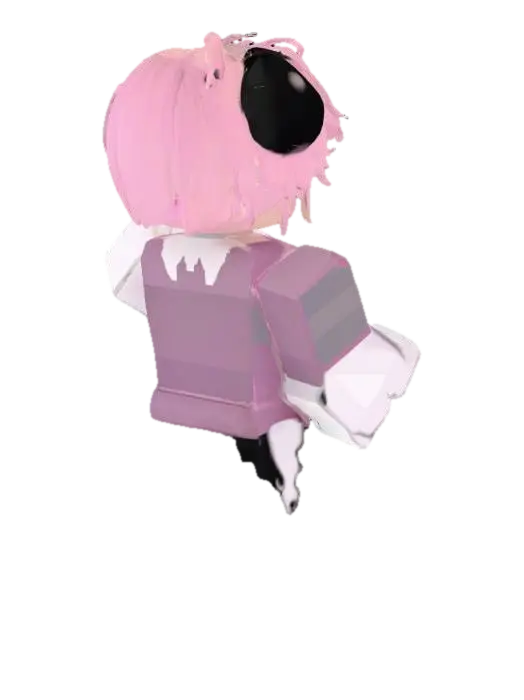 Pink Panda Blocky Style - Femboy 3D model, vytvořený pomocí AI