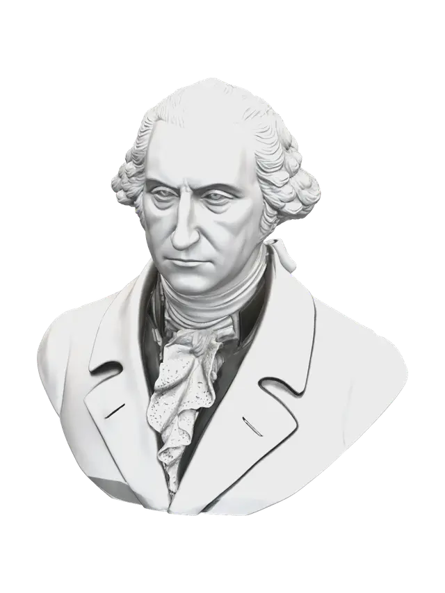 Georgewashington - Colonial 3D model, vytvořený pomocí AI