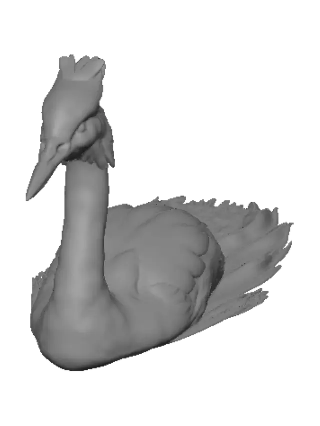 3D model for Grebe on Calm Waters