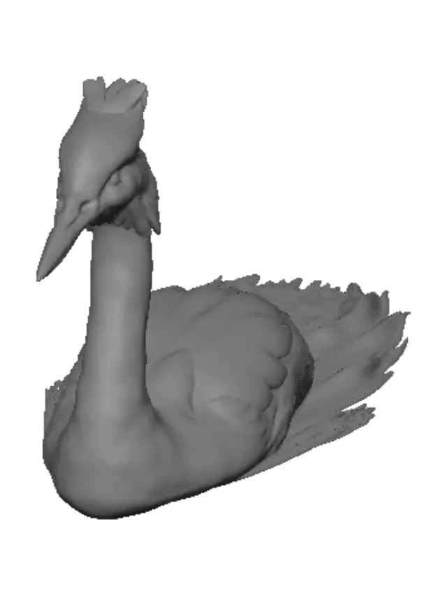 3D model for Grebe on Calm Waters