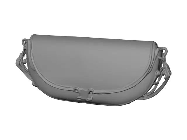 3D model for Caramel Leather Crossbody Bag