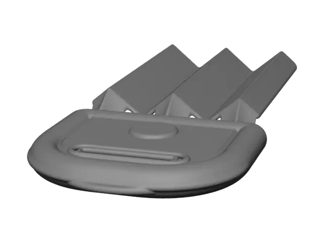 3D model for White plastic wing clip