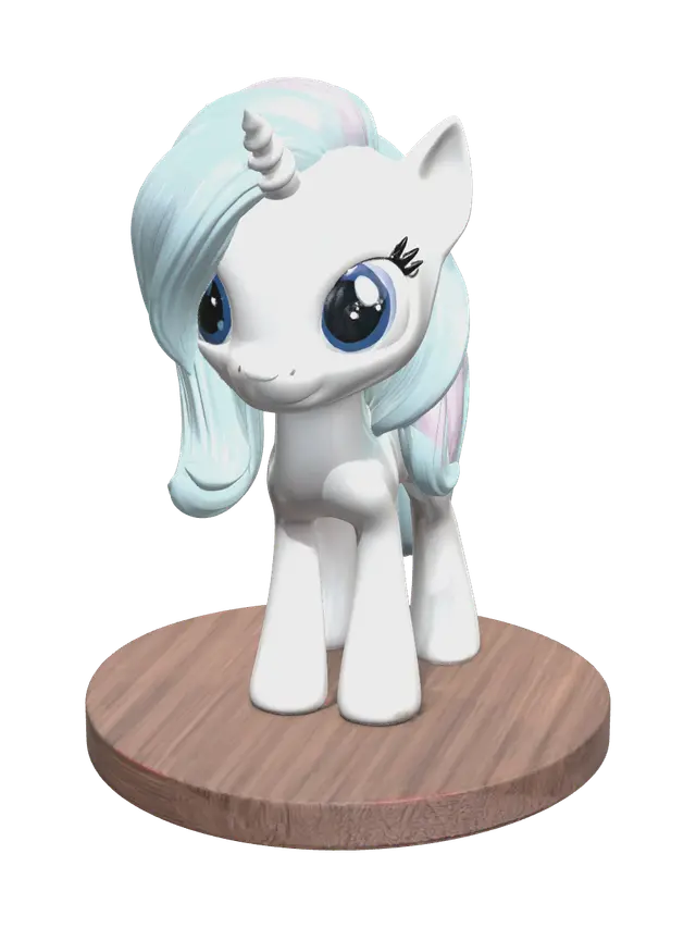 My Little Pony 3D model, vytvořený pomocí AI
