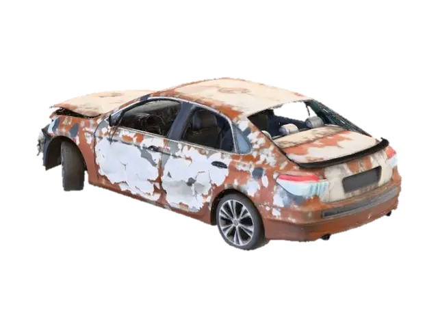 Rusty Relic - Automobiles 3D model, vytvořený pomocí AI