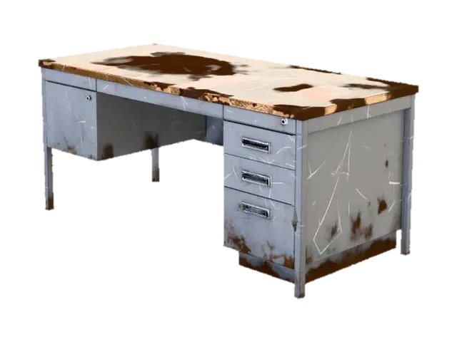 metal_desk - Apocalyptic 3D model, vytvořený pomocí AI