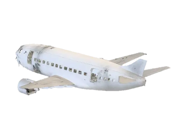 crashed_plane - Aviation 3D model, vytvořený pomocí AI