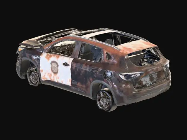 3D model for Abandoned Sheriff Patrol Vehicle