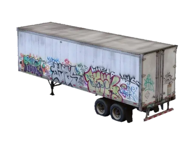 Graffiti Trailer - Graphics 3D model, vytvořený pomocí AI