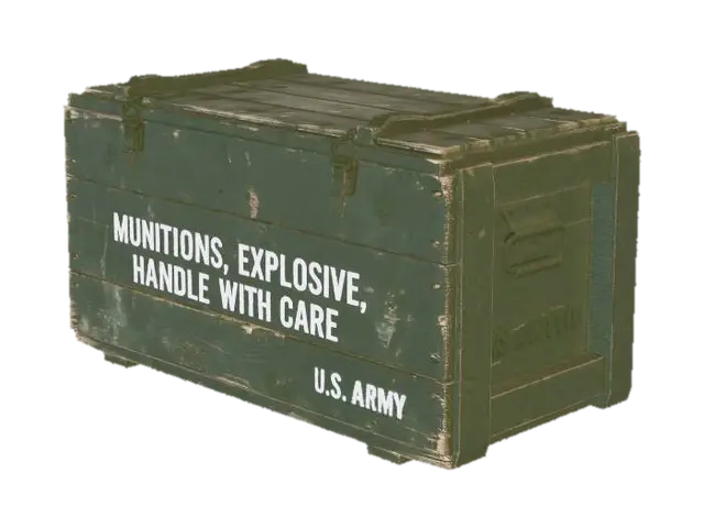 military_crate 3D model, vytvořený pomocí AI