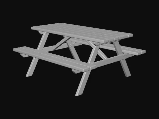 3D model for picnic table