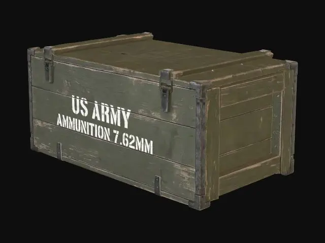 3D model for US Army Ammunition Crate 7.62mm