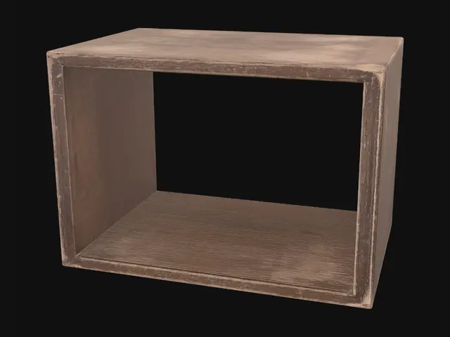 3D model for Weathered wooden shelf unit