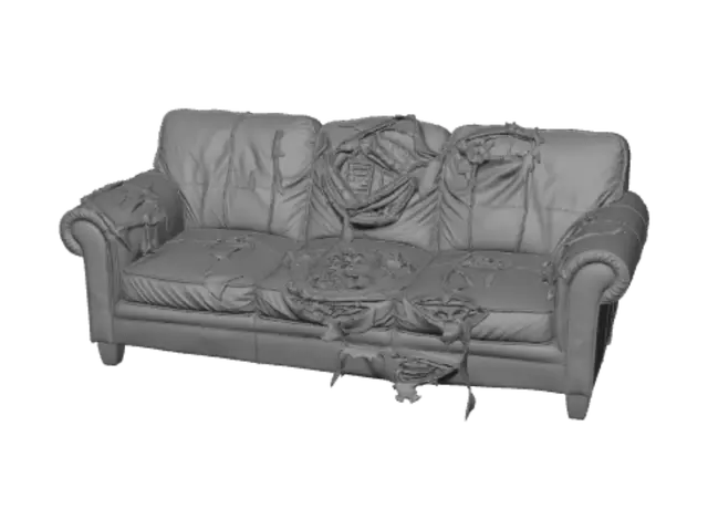 3D model for Tattered Leather Sofa