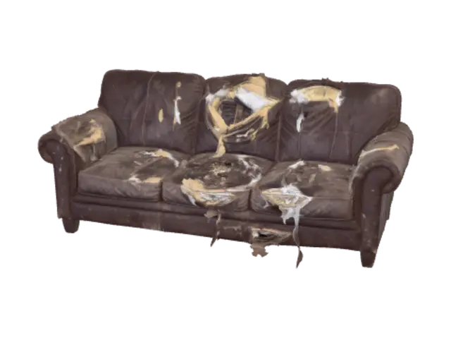 3D model for Tattered Leather Sofa
