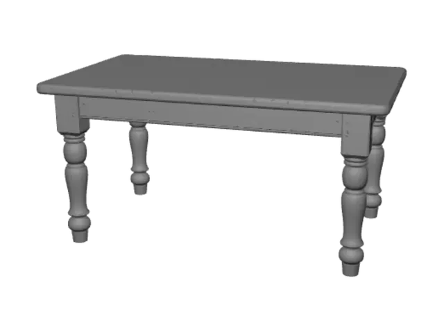 3D model for Weathered Wooden Coffee Table
