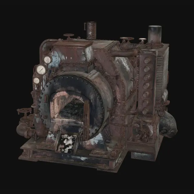 3D model for Rusted Steam Engine