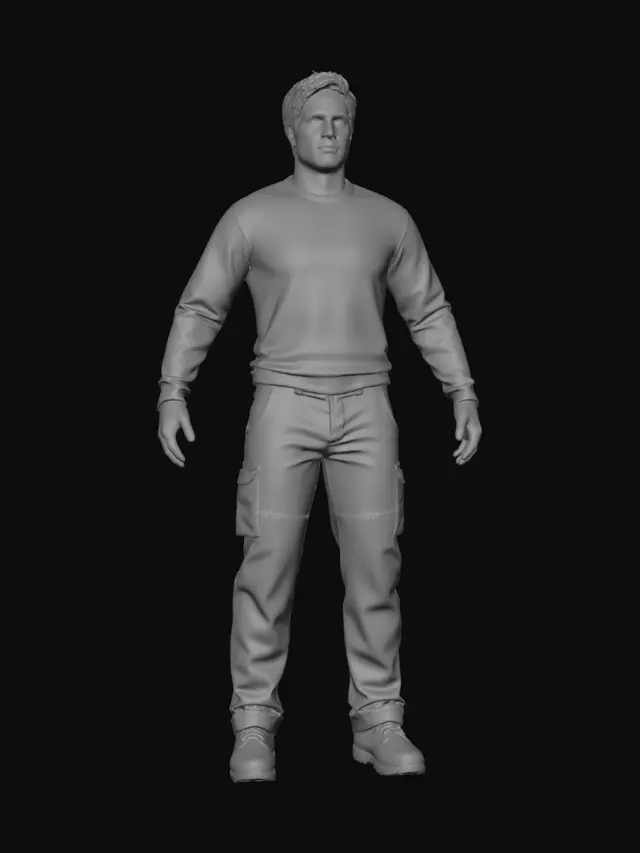 3D model for Rugged Laborer