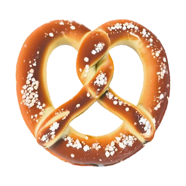 3D model for Create a model of a Bavarian pretzel. The pretzel should have its distinctive, twisted shape. The pretzel should be made of dark bread. The pretzel should have large salt crystals on the surface. Try to create a high quality, detailed model.