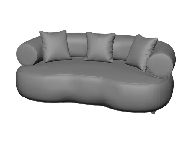 3D model for Grey Cloud Sofa